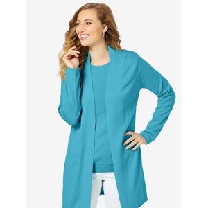 Jessica London Fine Gauge Cardigan Blue 22/24